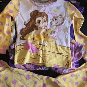 Disney  Kids Pajamas Bundle 4 Piece Size 5-6